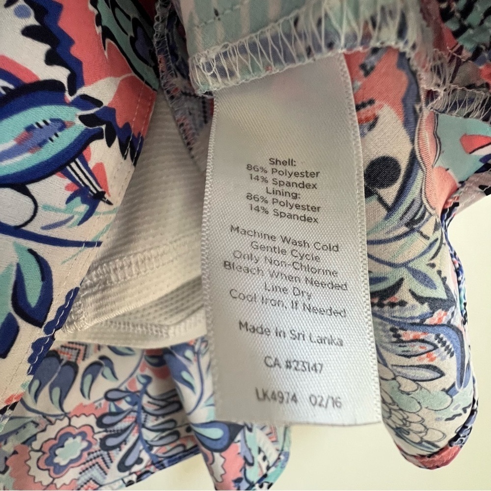 T by Talbots Summer Sporty Athletic Breathable Elastic Waist Skort Paisley M - Picture 7 of 13